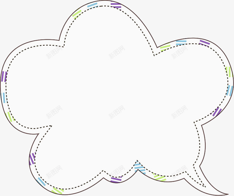 云朵对话框png免抠素材_新图网 https://ixintu.com 云朵 促销 创意 卡通手绘 对话框 水彩 装饰 边框