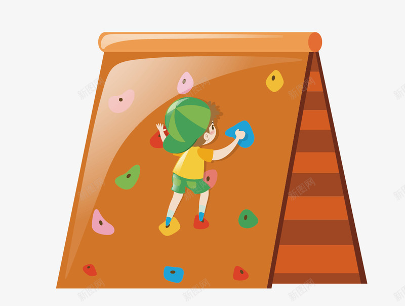 玩攀登的小朋友png免抠素材_新图网 https://ixintu.com 儿童 卡通男孩 幼儿园 手绘男孩 攀爬的男孩 游戏 男生 运动