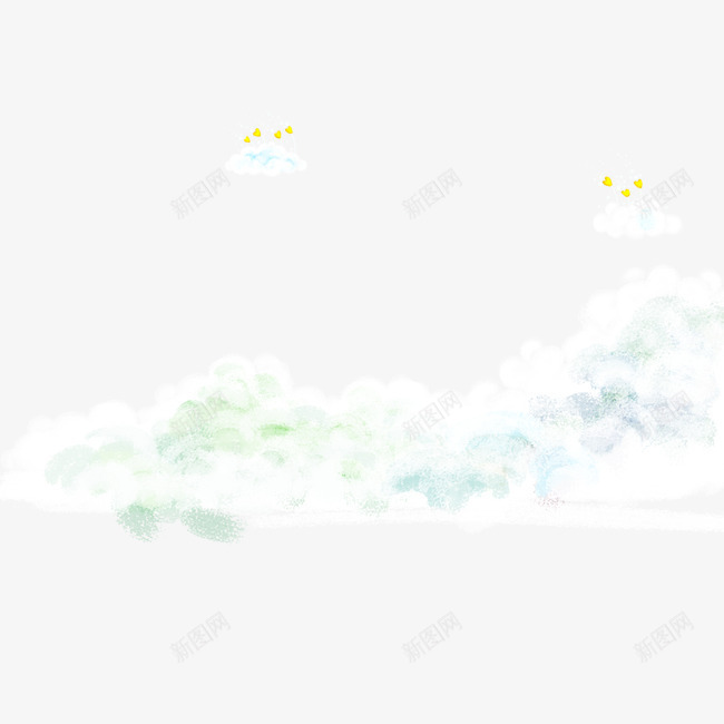 云朵png免抠素材_新图网 https://ixintu.com 彩色 棉花糖 漂浮