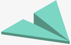 尖锐的三角形绿色几何飞机元素矢量图图标高清图片