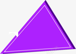 紫色三角形折纸样式海报素材