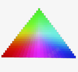 渐变色阶三角形渐变色图高清图片