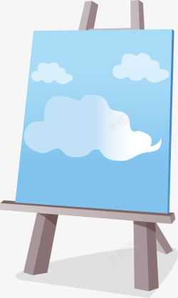白云上的画板画板元素矢量图高清图片
