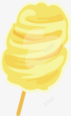 棉花糖机黄色的棉花糖云朵矢量图高清图片
