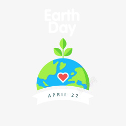 l绿色水源创意世界地球日宣传图标矢量图高清图片