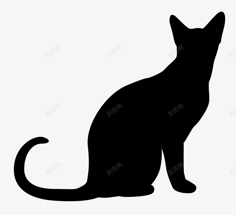 猫咪png免抠素材_新图网 https://ixintu.com 伸懒腰黑猫 剪影 动物 猫咪 黑猫 黑猫简笔画