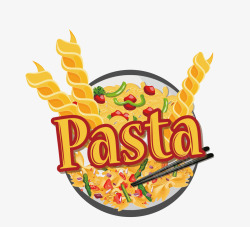 意大利面食卡通简洁扁平化pasta矢量图高清图片