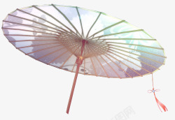彩绘水墨风格色彩云朵雨伞素材