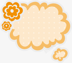 花朵对话框彩色卡通语言气泡矢量图高清图片