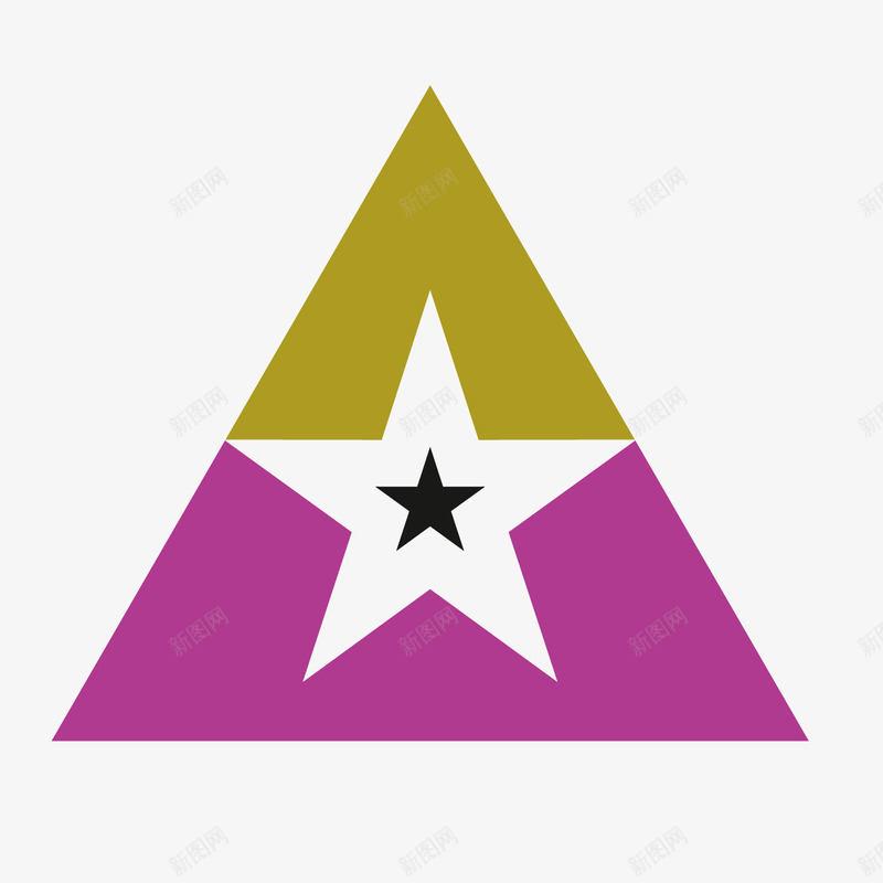 紫色五角星镂空三角图案矢量图ai免抠素材_新图网 https://ixintu.com 三角图案 三角型 五角星 紫色 镂空 矢量图