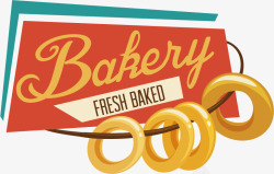 烘焙商标手绘欧美风甜甜圈图标高清图片