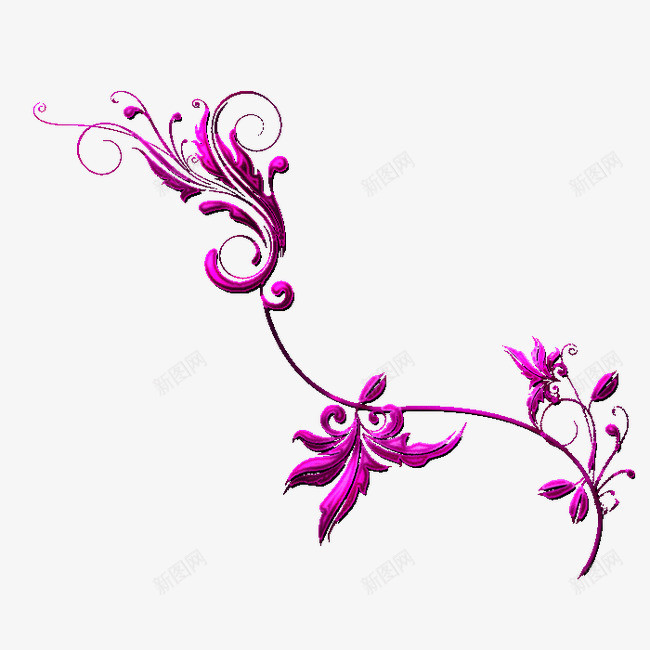 紫色装饰花png免抠素材_新图网 https://ixintu.com 欧美风 素材 紫色 装饰花