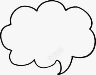 对话框图案png免抠素材_新图网 https://ixintu.com 云朵 图案 对话框 黑白