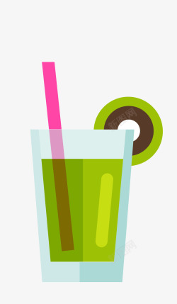 简洁果汁扁平化饮品矢量图高清图片