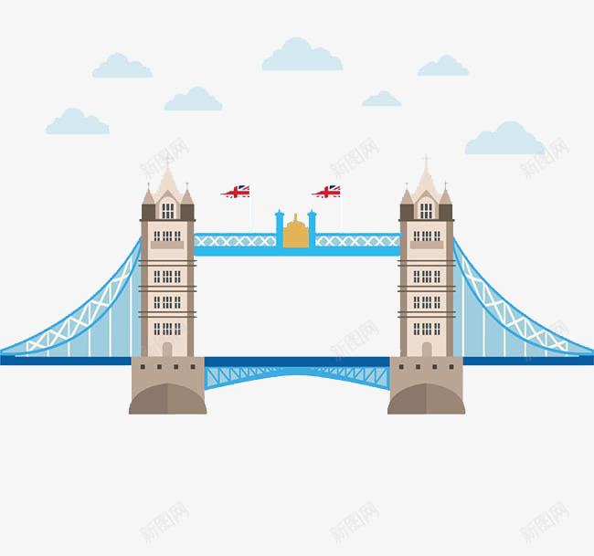 卡通伦敦大桥云朵桥梁png免抠素材_新图网 https://ixintu.com 云朵 云朵素材 伦敦 伦敦卡通 卡通云朵 桥梁