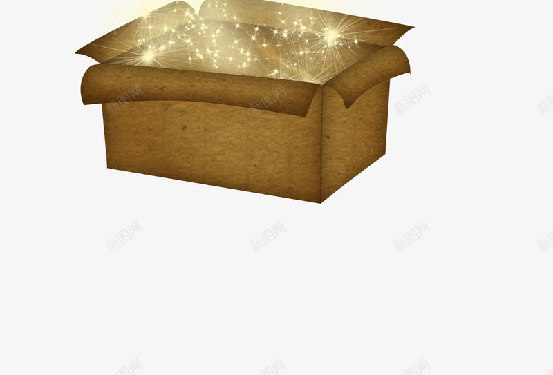 棕色纸盒子星光png免抠素材_新图网 https://ixintu.com 星光 棕色纸盒子 纸盒子