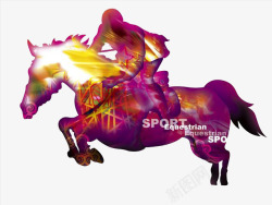 蒙古族骑马剪影帅气的运动骑马剪影高清图片