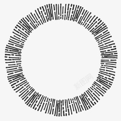 绘画圆环放射线条圆环图案高清图片