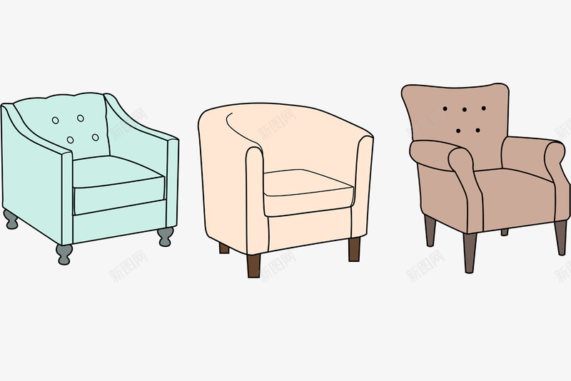 卡通凳子沙发图案png免抠素材_新图网 https://ixintu.com 凳子 家具 彩色 沙发 简洁沙发