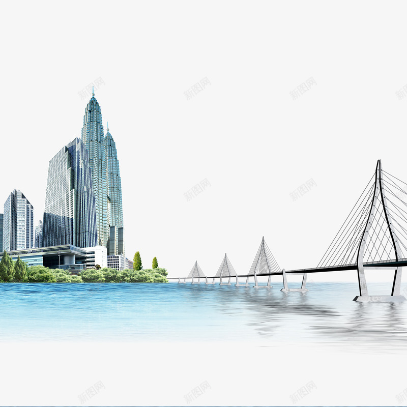 跨海大桥城市png免抠素材_新图网 https://ixintu.com 城市 快捷 海上 跨海大桥