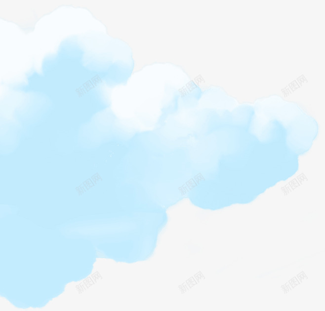蓝色卡通创意云朵png免抠素材_新图网 https://ixintu.com 云朵 创意 卡通 蓝色 设计
