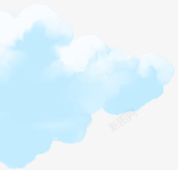 蓝色卡通创意云朵素材