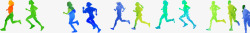 跑步跑步运动剪影插画高清图片