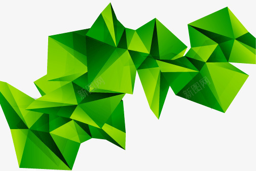 绿色环保立体三角形png免抠素材_新图网 https://ixintu.com 3D 环境保护 立体三角 绿色三角 绿色背景