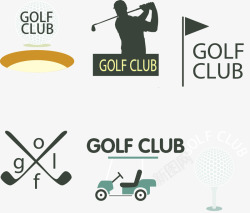 高尔夫球图标手绘高尔夫球运动图标高清图片