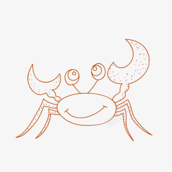 螃蟹简笔画简笔画螃蟹矢量图高清图片