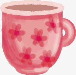 粉色水杯粉色樱花马克杯矢量图高清图片