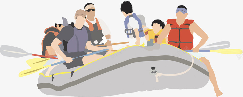 皮划艇比赛psd免抠素材_新图网 https://ixintu.com 体育运动 水上运动 皮划艇 船桨