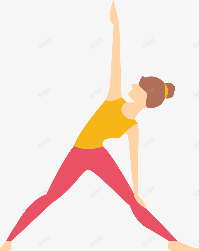 卡通健身的女人图png免抠素材_新图网 https://ixintu.com 休闲 休闲娱乐 伸手的人 伸手的女人 健美 健身 印度瑜伽 女性 手绘 插画 瑜伽 瑜伽动作 瑜伽女性 线条 运动 锻炼