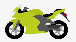 简洁摩托车卡通摩托车矢量图高清图片