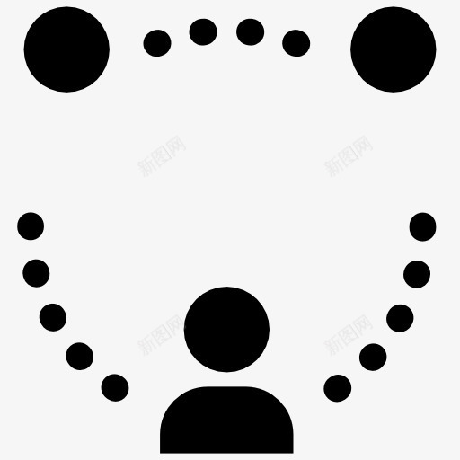 三角形的人连接图标png_新图网 https://ixintu.com 三人 三角形 业务 交易 关系 连接 连接人