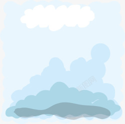 蓝色云朵背景素材