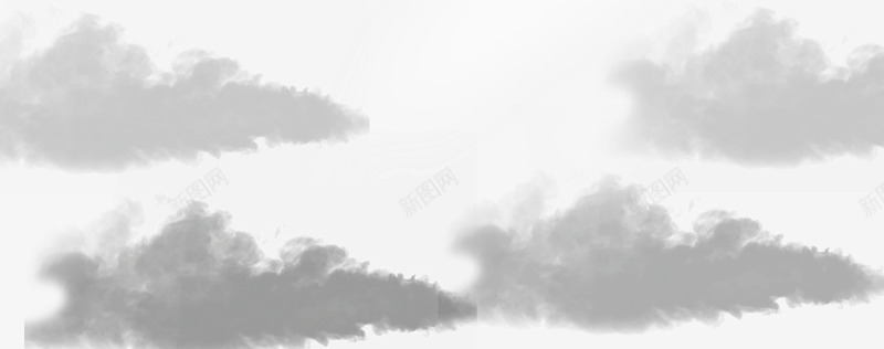 灰色云朵背景png免抠素材_新图网 https://ixintu.com 云朵 灰色 素材 背景