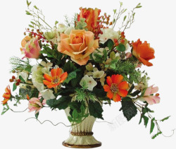 盆栽水果盘摆件花瓶与花卉高清图片