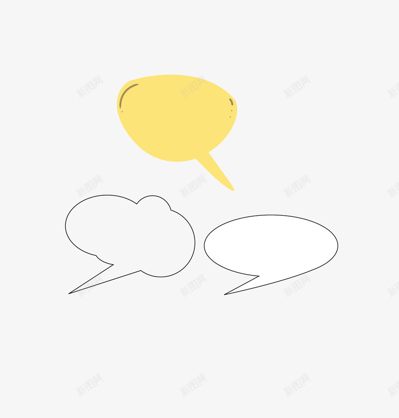 彩色对话框png免抠素材_新图网 https://ixintu.com 云朵语言框 彩色对话框 游戏对话框 设计图片