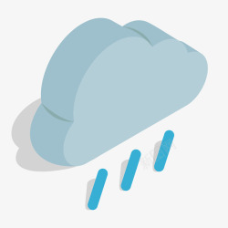 雨水插画下雨天气卡通插画矢量图高清图片