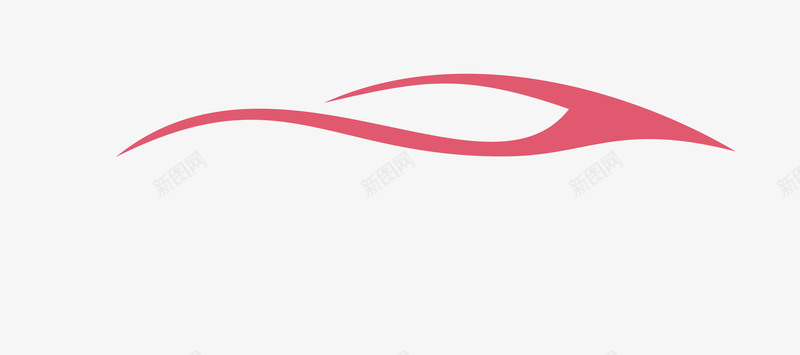 红色汽车曲线矢量图图标图标