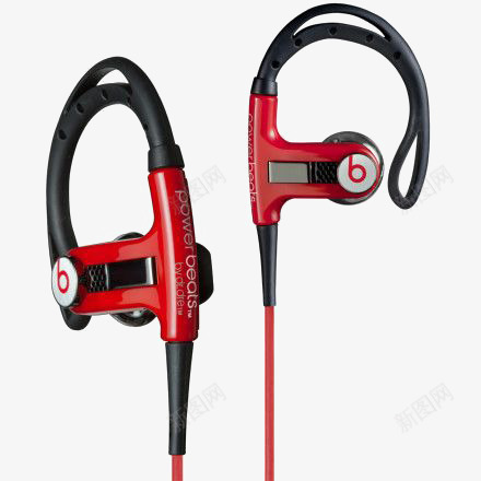 运动耳机png免抠素材_新图网 https://ixintu.com BEATS耳机 产品实物 入耳式耳机 红色耳机 运动耳机跑步挂耳式