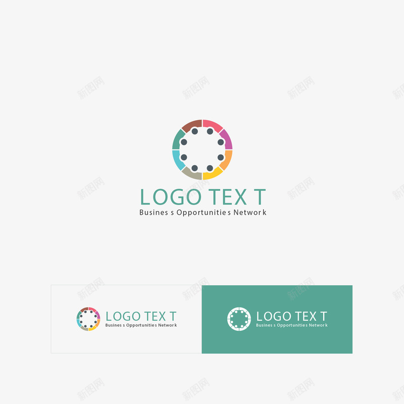 彩色LOGO矢量图图标ai_新图网 https://ixintu.com logo 企业文化 商务LOGO 彩色 简洁 矢量图