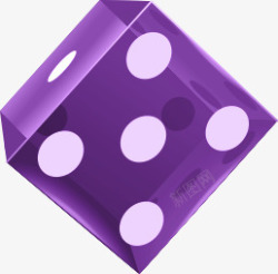 紫色正方体紫色卡通立体圆点正方体高清图片