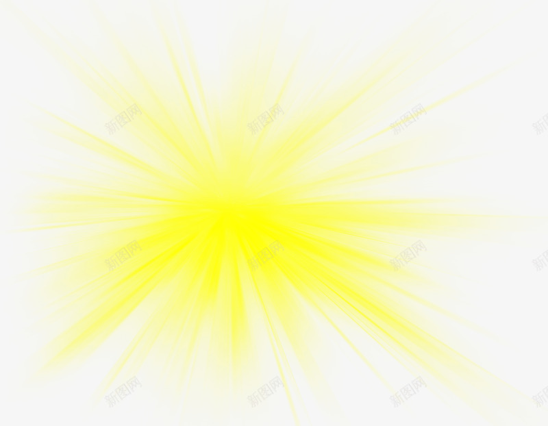 黄色放射星光创意png免抠素材_新图网 https://ixintu.com 创意 放射 星光 设计 黄色