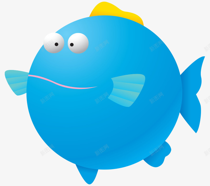 蓝色可爱手绘鱼矢量图ai免抠素材_新图网 https://ixintu.com 平面鱼素材 手绘简洁的鱼 矢量鱼 蓝色的鱼 矢量图