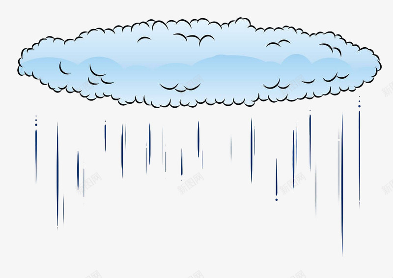 蓝色手绘云朵png免抠素材_新图网 https://ixintu.com 云朵 天空 手绘 新鲜空气 清新 空气 雨