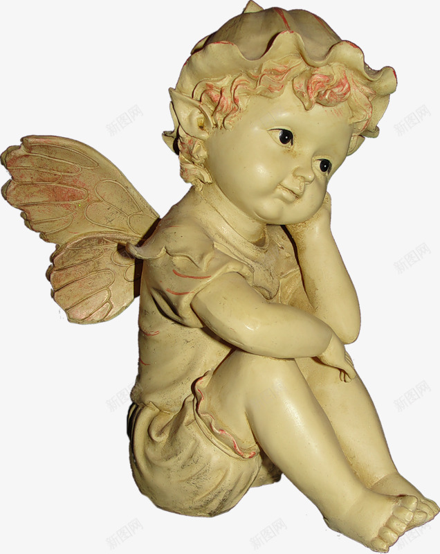 雕像png免抠素材_新图网 https://ixintu.com 天使 婴儿 欧美 精致 翅膀 雕像