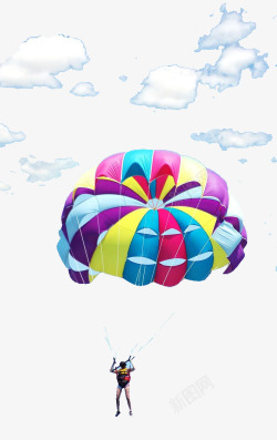 彩色的降落伞降落伞彩色高清图片