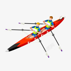 划艇运动运动皮划艇矢量图高清图片
